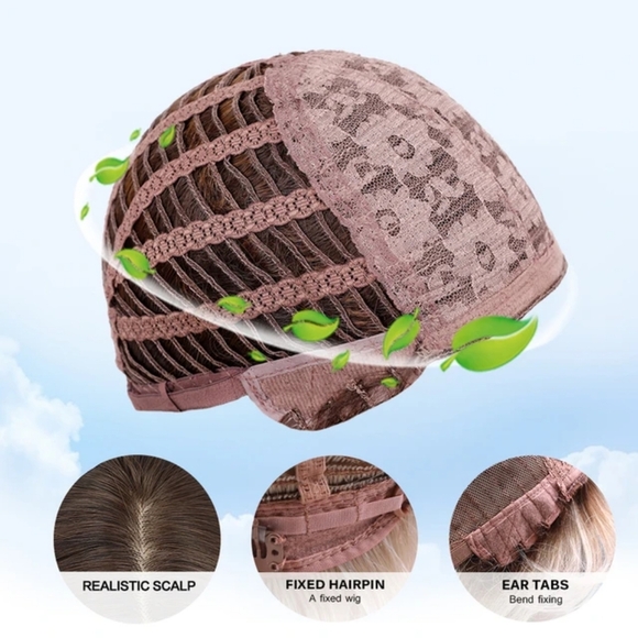 Hot Pink Wavy Shoulder Length Synthetic Wig - Picture 3 of 3